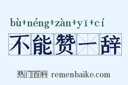 不能赞一辞是什么意思的图片